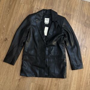 Abercrombie & Fitch Black Leather Jacket